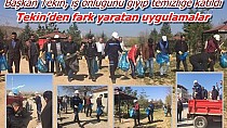 Başkan sahada temizlik yaptı - haberi