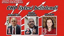 CHP listesi tamam - haberi