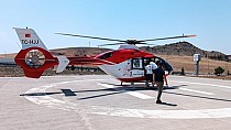 Helikopterle götürüldü