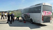 Minibüste yangın çıktı! - haberi