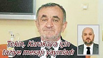 Recep Zafer Tekin başsağlığı diledi - haberi