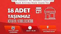 Taşınmazlar satılıyor